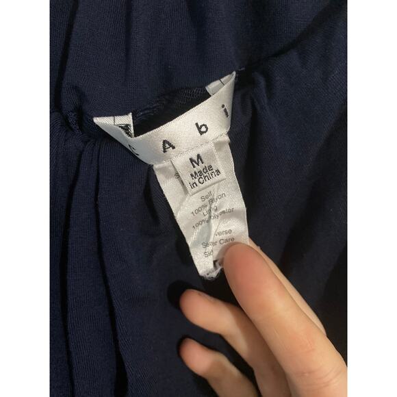 CAbi 5th Avenue draped tank top women’s size M navy blue basic classic - Picture 4 of 6